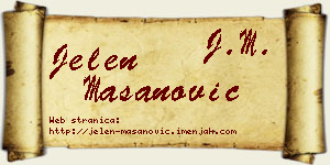 Jelen Mašanović vizit kartica